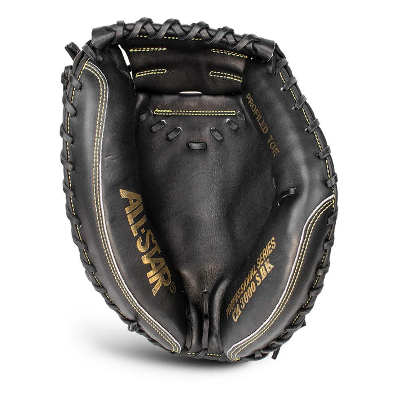 All-Star CM3000SBK Pro Elite Solid Black 33.5" Catcher's Mitt - Image 2