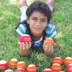 "Quick Start 36" Red Felt Balls With Slogans -Fitness&Training Equipment girl with balls slogan 27213.1621452466