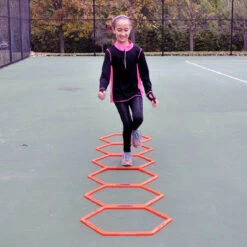 Hexo Agility Rings - Set Of 6 -Fitness&Training Equipment hexo agility ring set on court2 55058.1533051580