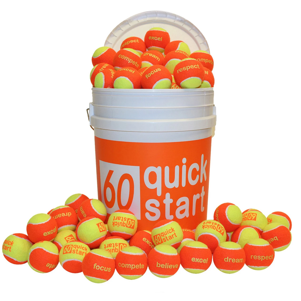 "Quick Start 60" Orange Felt Balls With Slogans 3 "Quick Start 60" Orange Felt Balls With Slogans