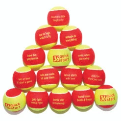 "Quick Start 36" Red Felt Balls With Slogans -Fitness&Training Equipment red balls slogan pyramid 60767.1621274306